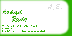 arpad ruda business card